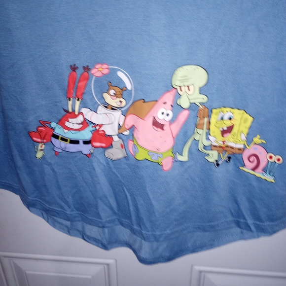 Blue Nickelodeon SpongeBob T-Shirt Size (L) - Picture 5 of 6